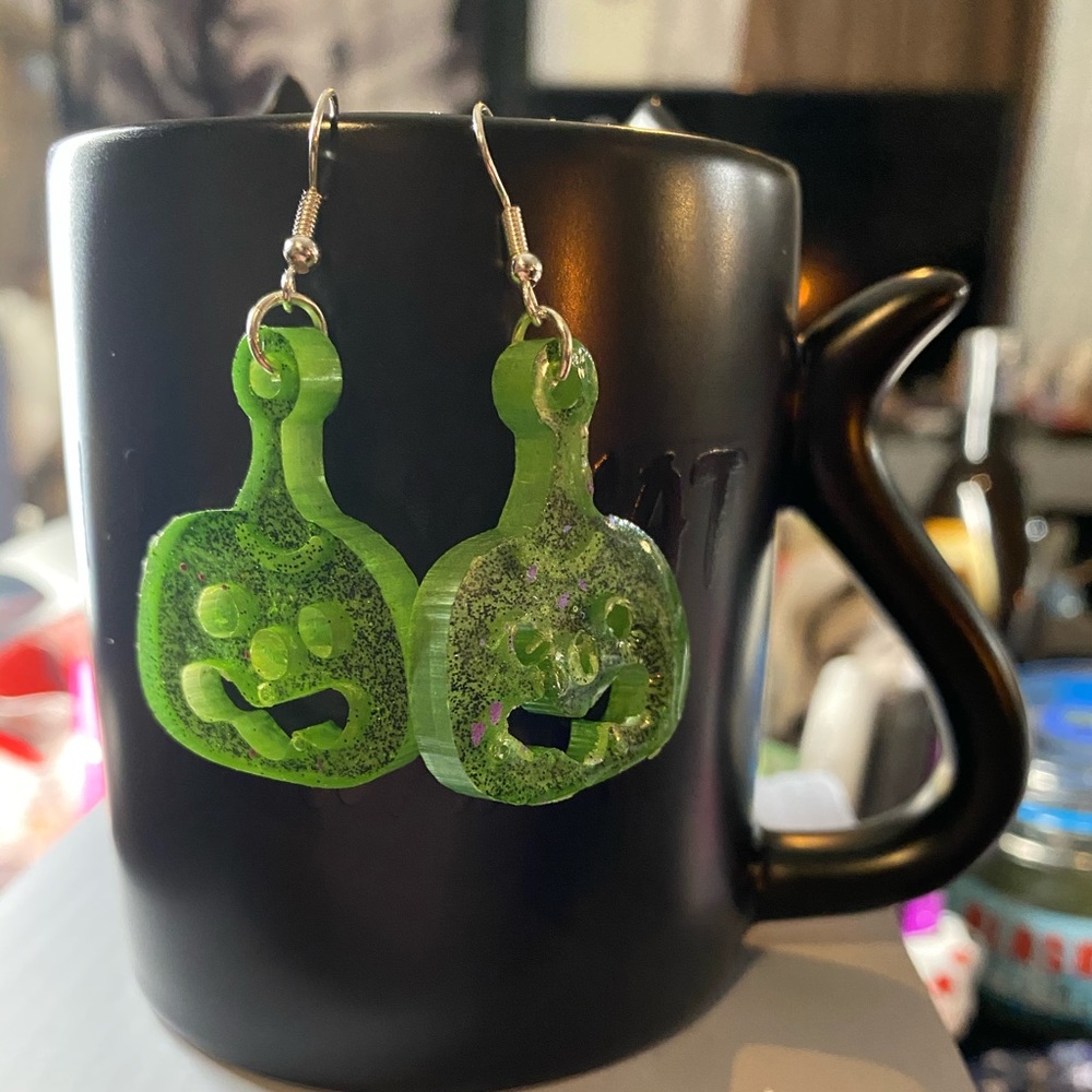 Pumpkin resin earrings